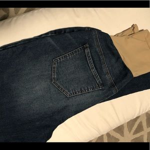 Indigo blue maternity jeans